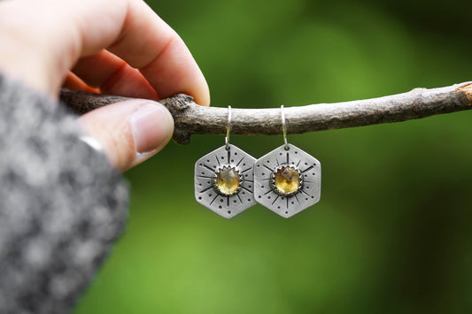 Honeybee Compass Earrings | #13