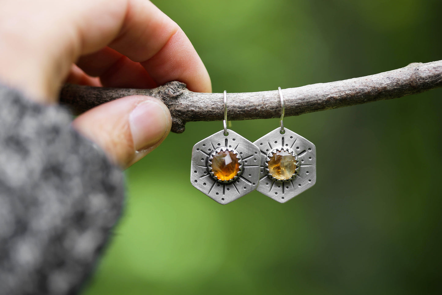 Honeybee Compass Earrings | #14