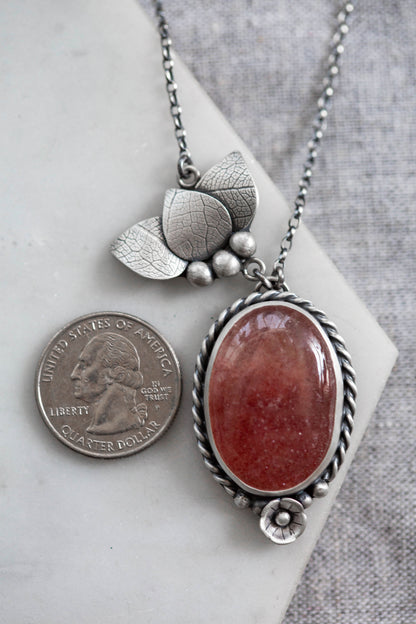 Small | Strawberry Thief Necklace | #9