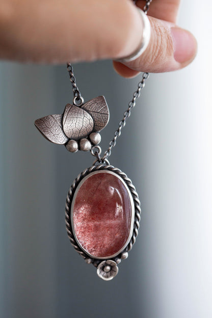 Small | Strawberry Thief Necklace | #9