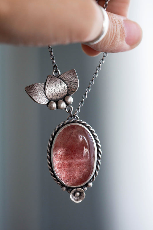 Small | Strawberry Thief Necklace | #9