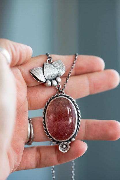 Small | Strawberry Thief Necklace | #9