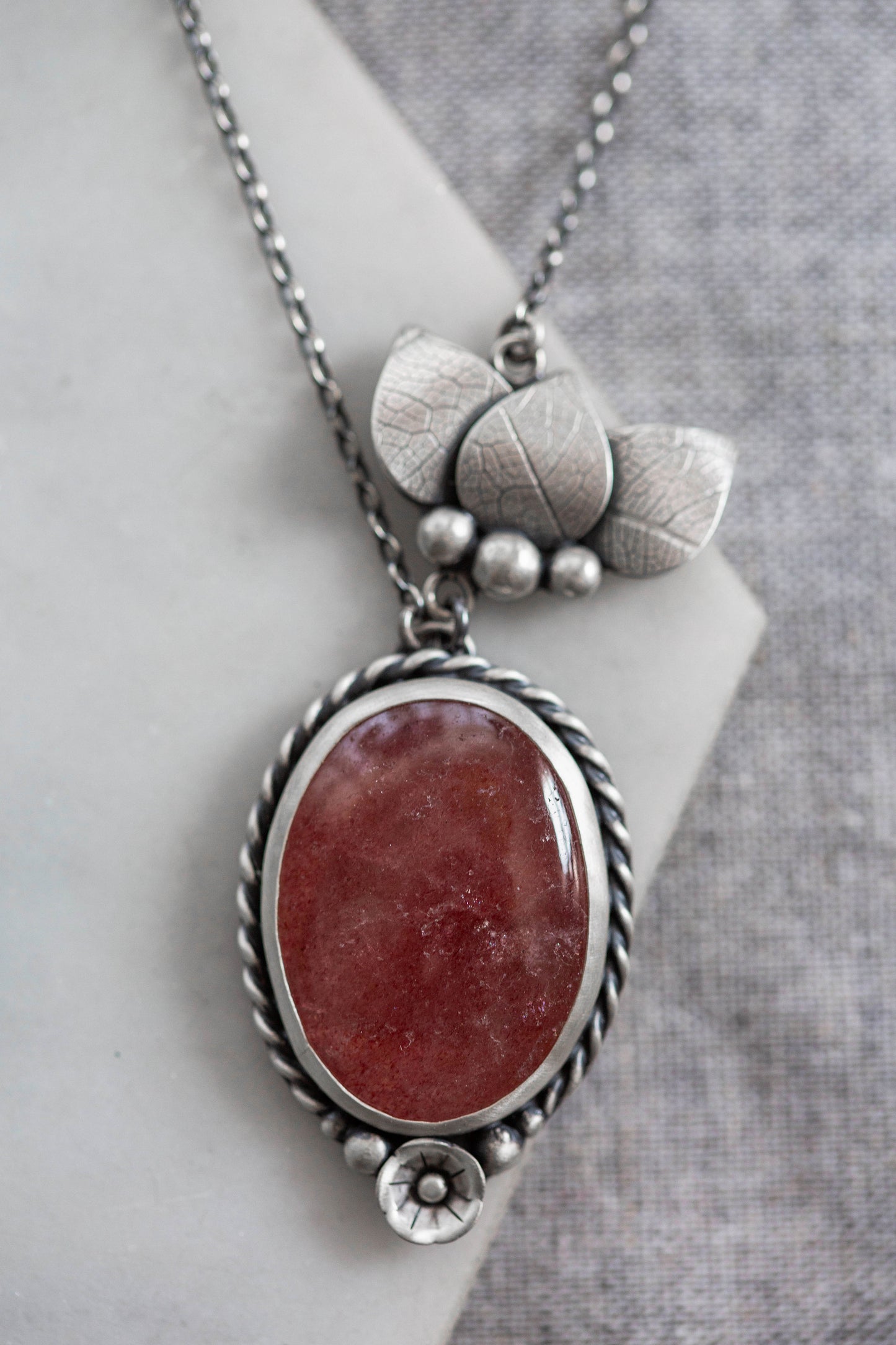 Small | Strawberry Thief Necklace | #10