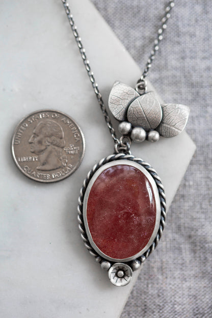 Small | Strawberry Thief Necklace | #10