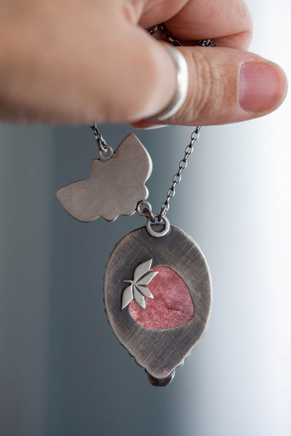 Small | Strawberry Thief Necklace | #10