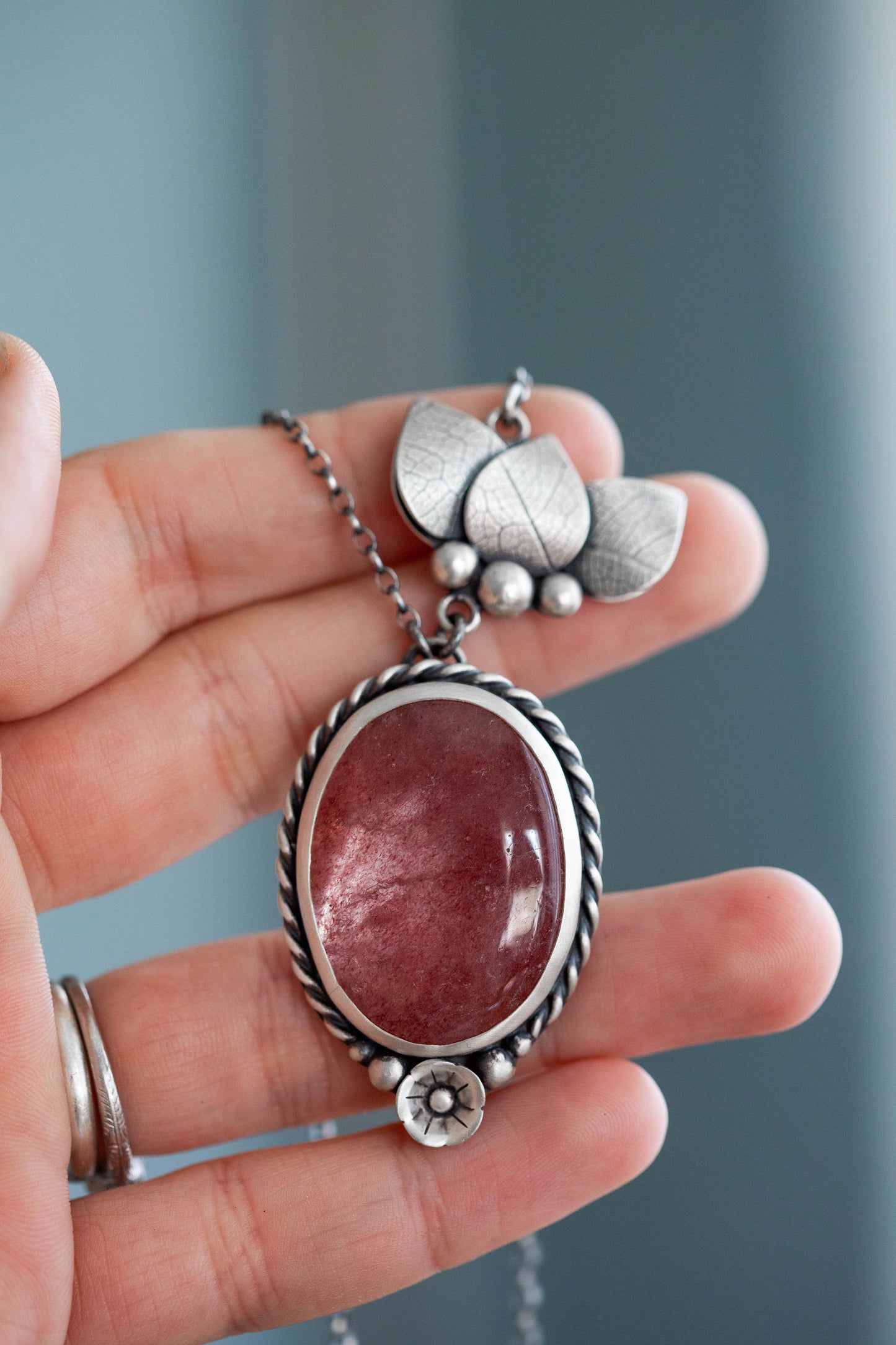 Small | Strawberry Thief Necklace | #10