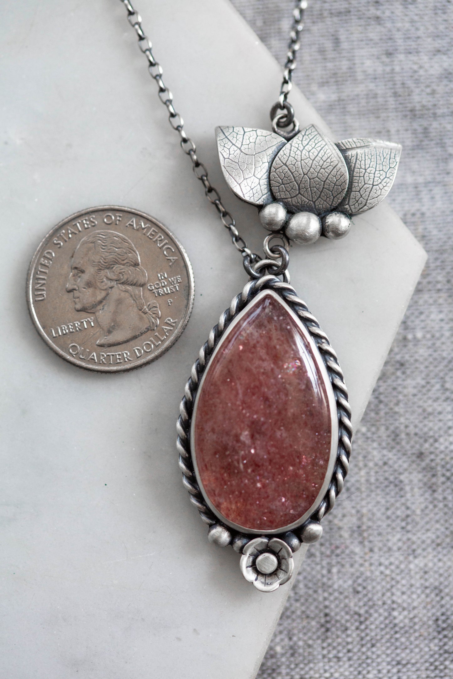 Small | Strawberry Thief Necklace | #11