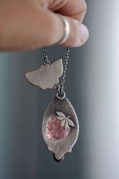 Small | Strawberry Thief Necklace | #11