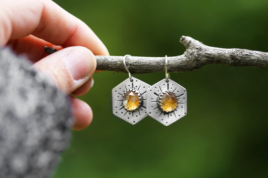 Honeybee Compass Earrings | #16