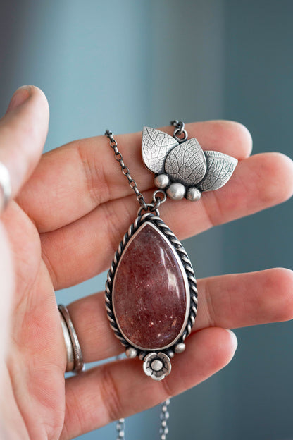 Small | Strawberry Thief Necklace | #11