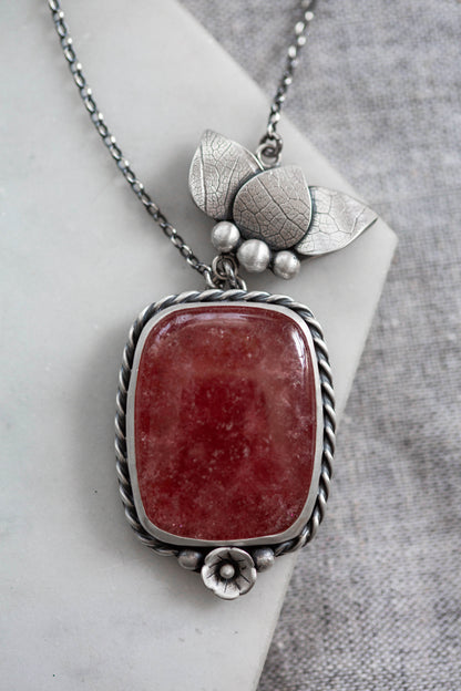 Medium | Strawberry Thief Necklace | #12
