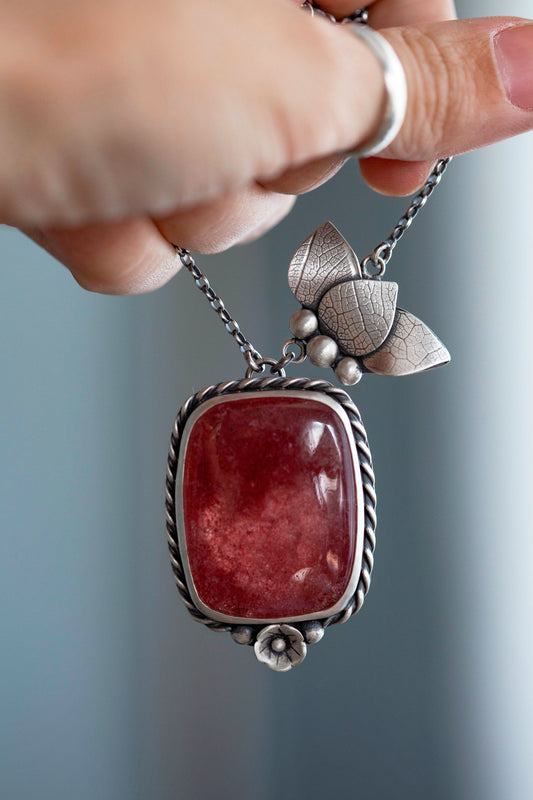 Medium | Strawberry Thief Necklace | #12