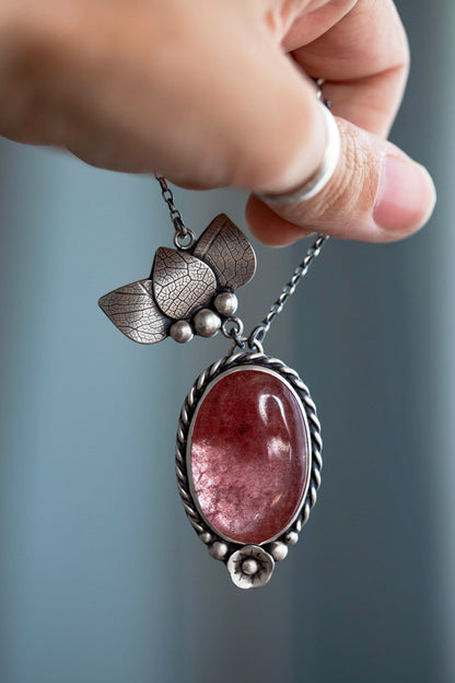 Small | Strawberry Thief Necklace | #13