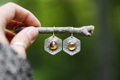 Honeybee Compass Earrings | #17