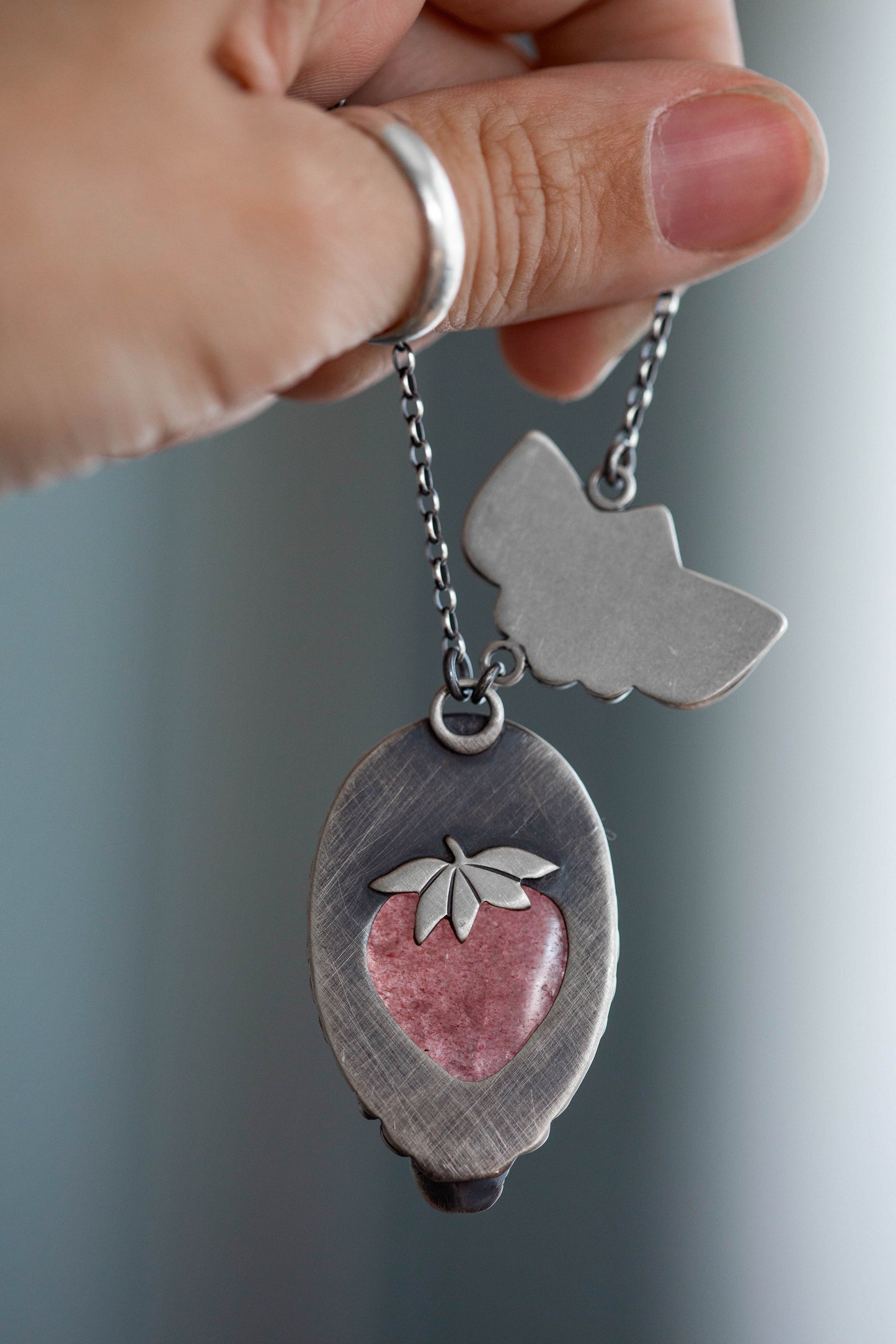 Small | Strawberry Thief Necklace | #13