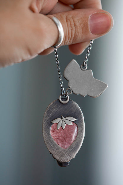 Small | Strawberry Thief Necklace | #13