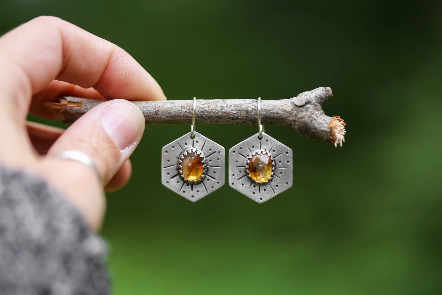 Honeybee Compass Earrings | #18