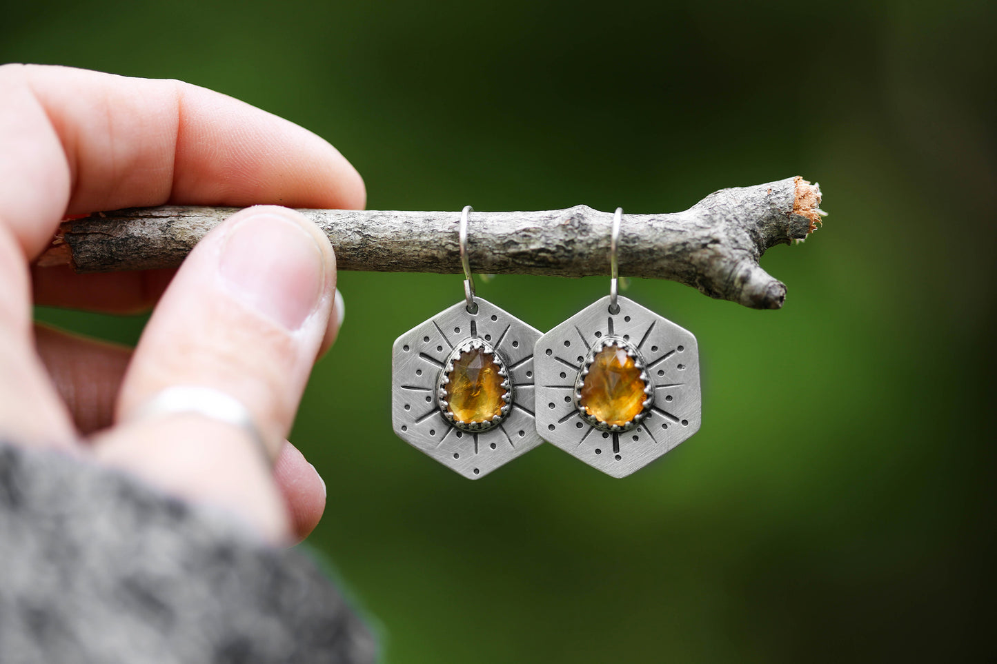 Honeybee Compass Earrings | #20