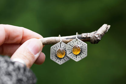 Honeybee Compass Earrings | #22