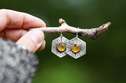 Honeybee Compass Earrings | #22