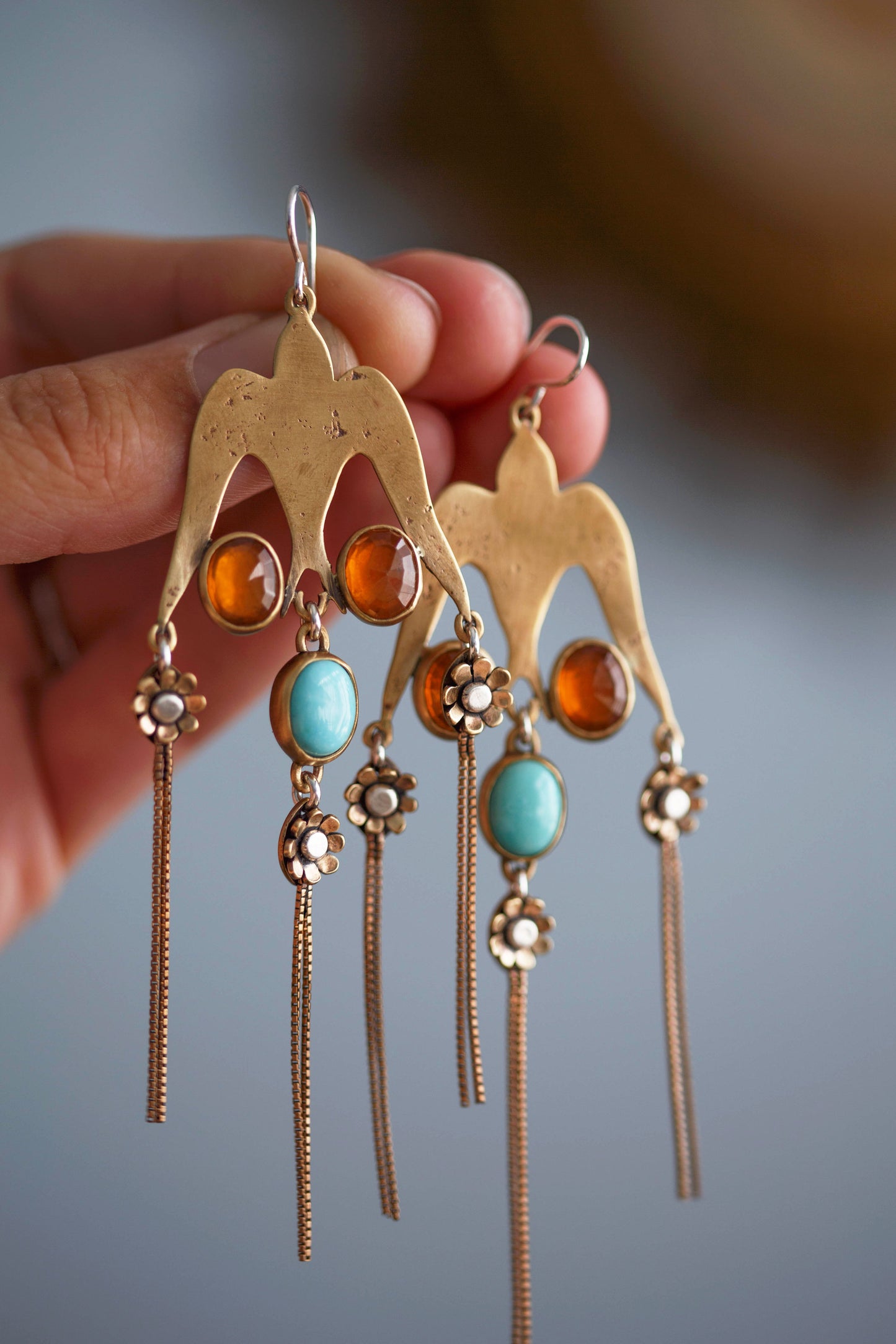 Tumbling Mirth Earrings  |  Made to Order