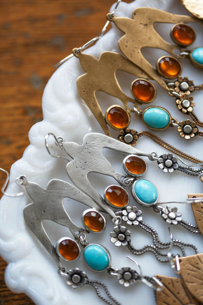 Tumbling Mirth Earrings  |  Made to Order