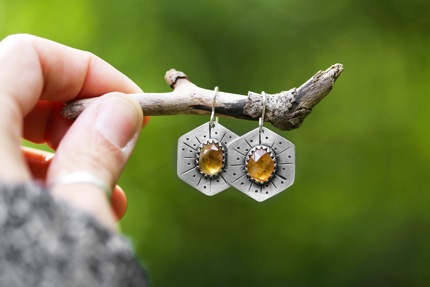 Honeybee Compass Earrings | #25