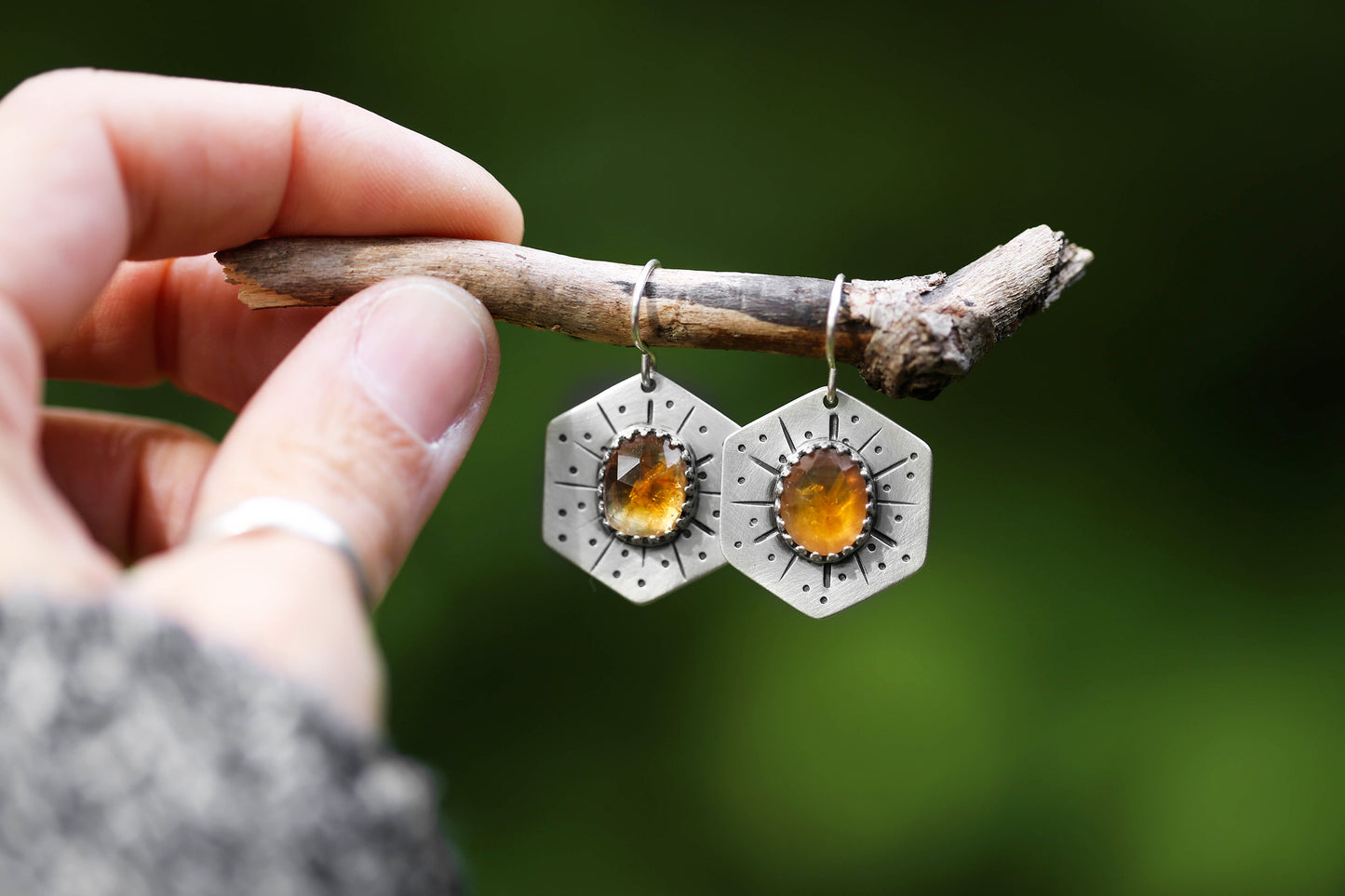 Honeybee Compass Earrings | #28