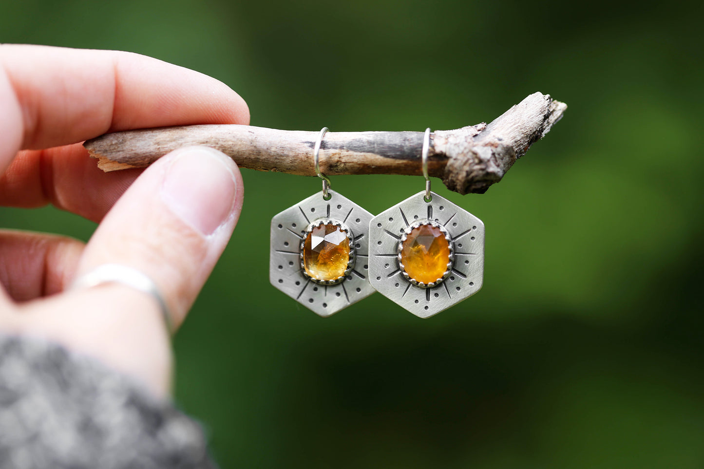 Honeybee Compass Earrings | #28