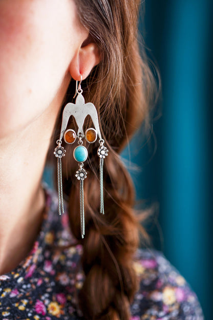 Tumbling Mirth Earrings  |  Made to Order