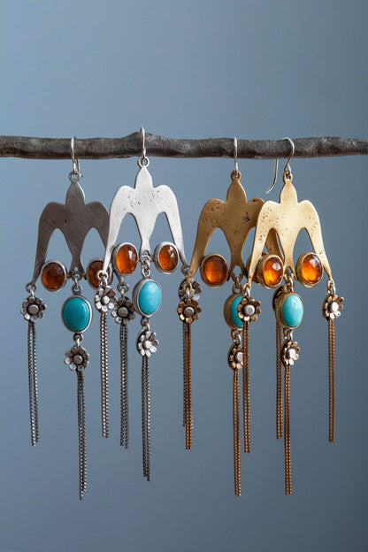 Tumbling Mirth Earrings  |  Made to Order