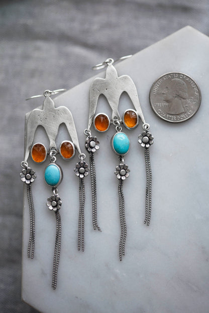 Tumbling Mirth Earrings  |  Made to Order