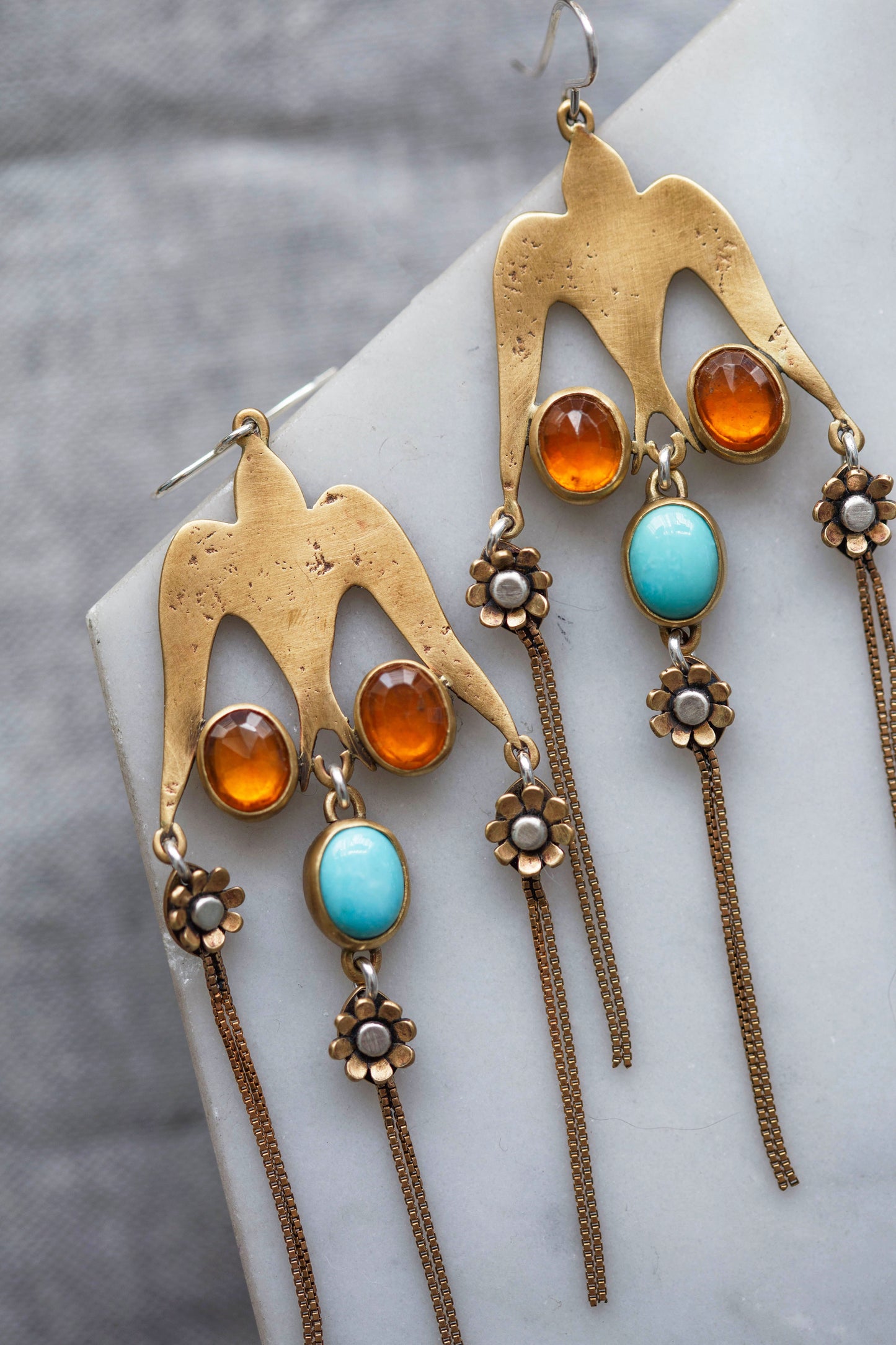 Tumbling Mirth Earrings  |  Made to Order