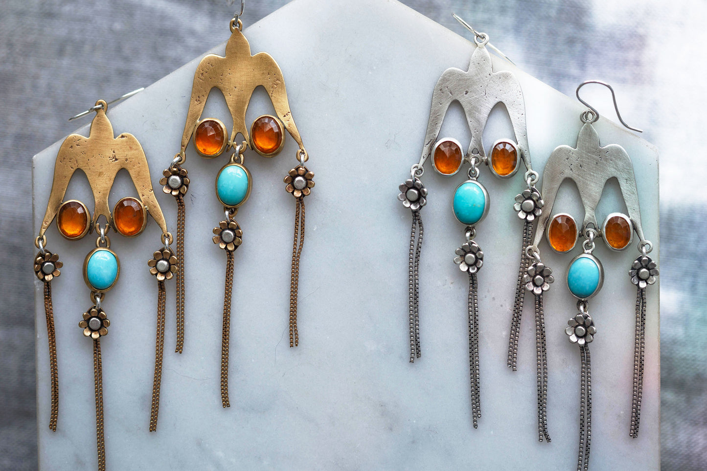 Tumbling Mirth Earrings  |  Made to Order