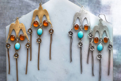 Tumbling Mirth Earrings  |  Made to Order