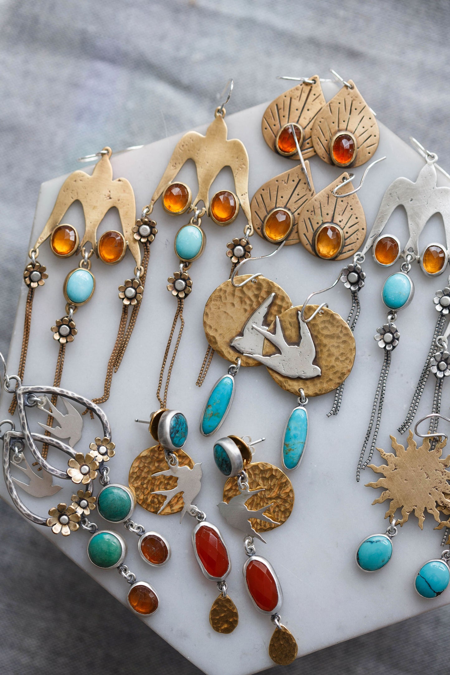 Tumbling Mirth Earrings  |  Made to Order