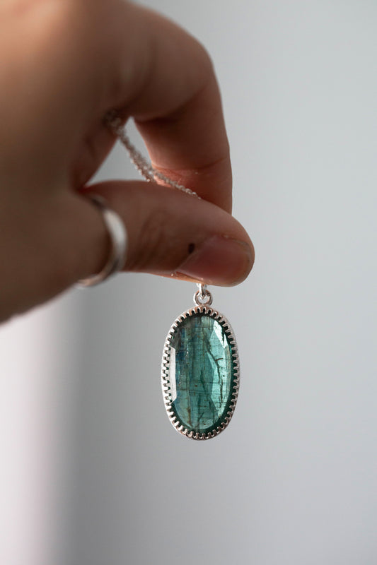 Simple Kyanite Drop Necklace | #3