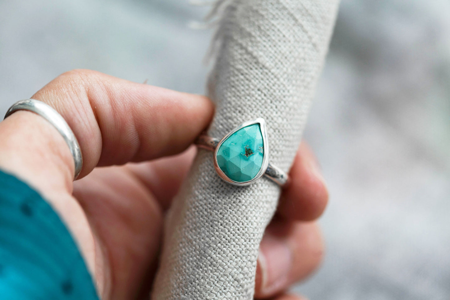 Size 9.5  |  Fragmentary Blue Ring  | #2