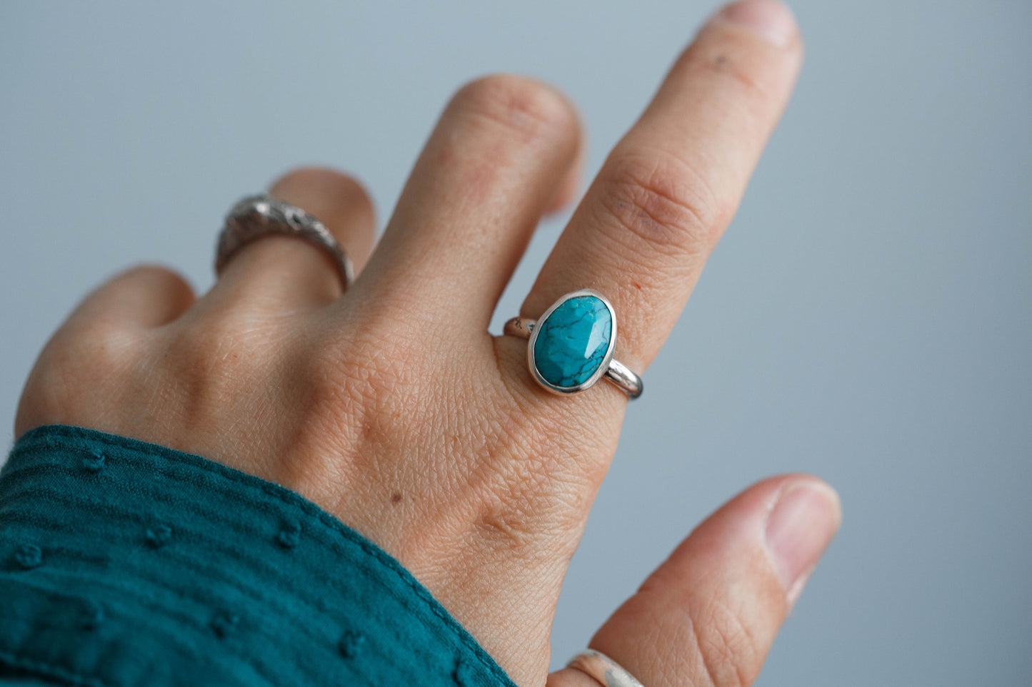Size 7  |  Fragmentary Blue Ring  | #3