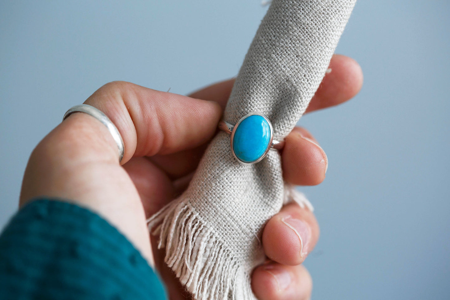 Size 6  |  Fragmentary Blue Ring  | #4