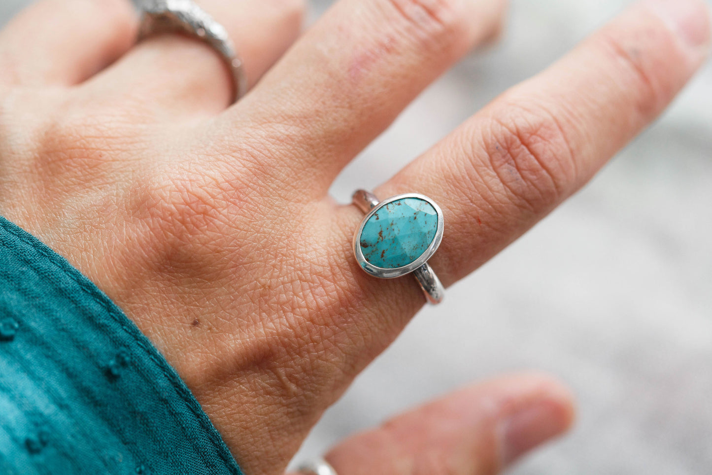 Size 7.5  |  Fragmentary Blue Ring  | #5