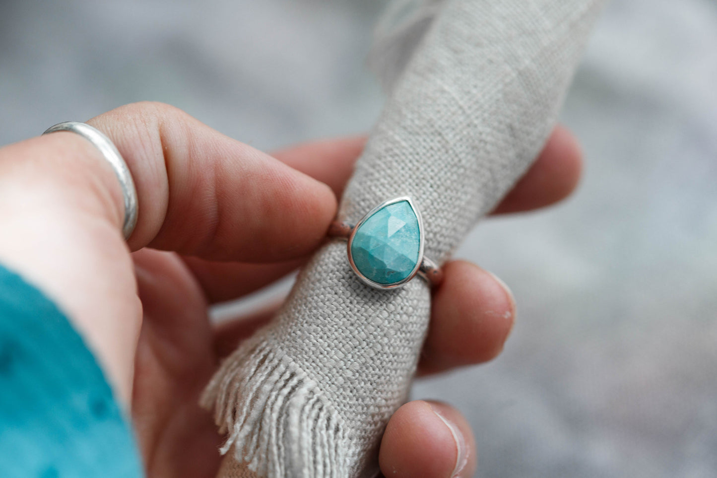 Size 5  |  Fragmentary Blue Ring  | #6