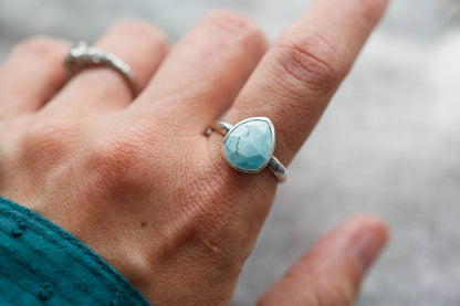 Size 8.5  |  Fragmentary Blue Ring  | #12