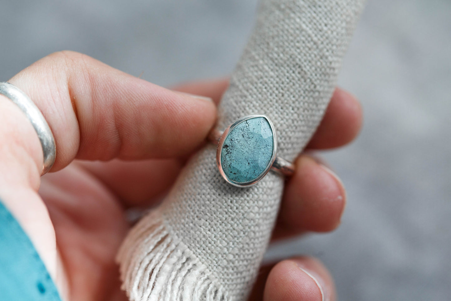 Size 5.25  |  Fragmentary Blue Ring  | #13