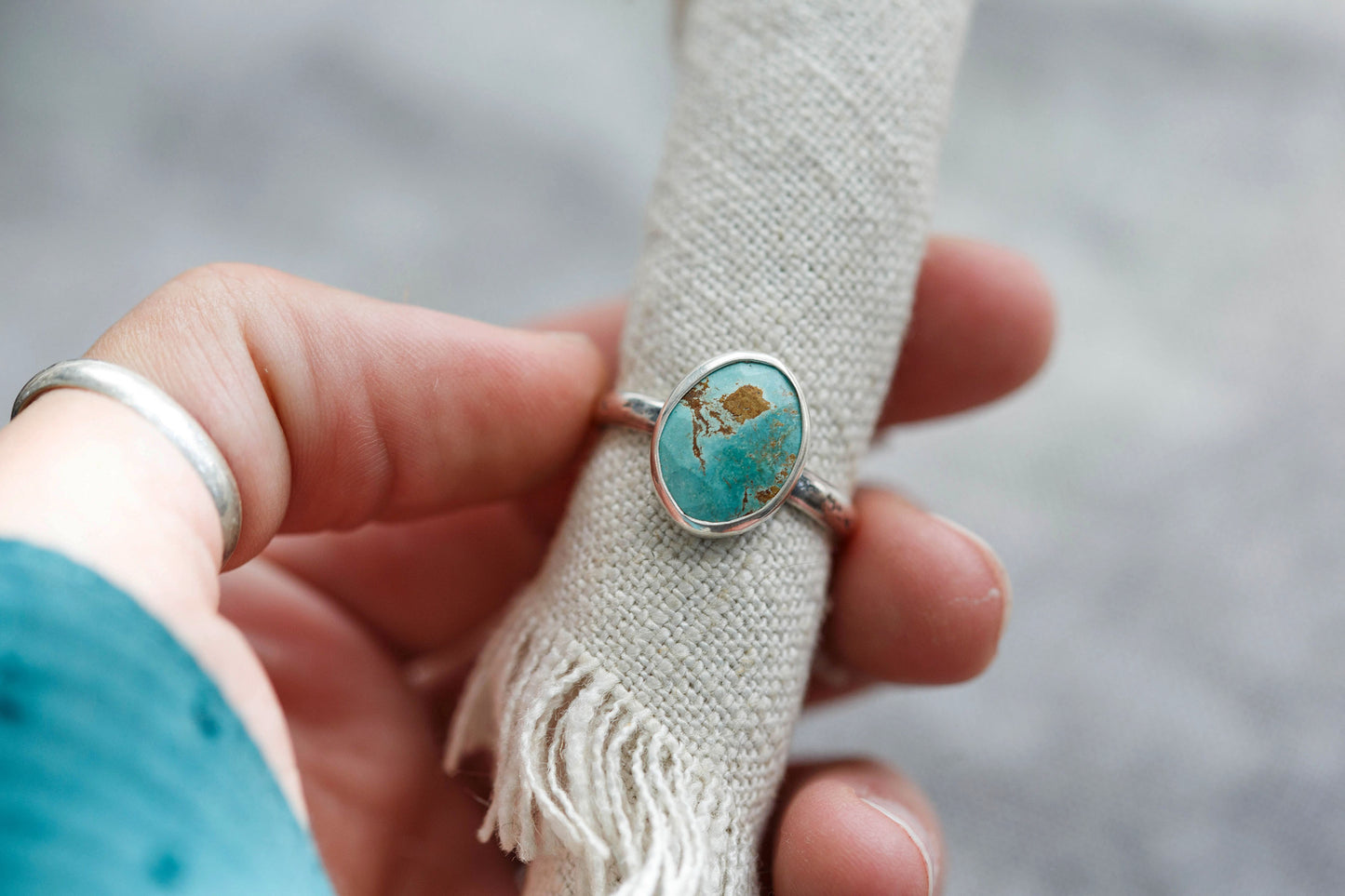 Size 9  |  Fragmentary Blue Ring  | #14