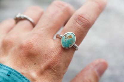 Size 9  |  Fragmentary Blue Ring  | #14