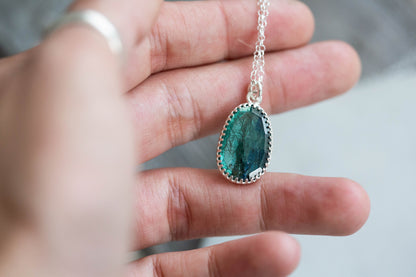 Simple Kyanite Drop Necklace | #8