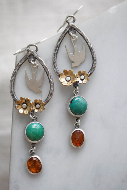 Lilting Bower Earrings  |  Made to Order