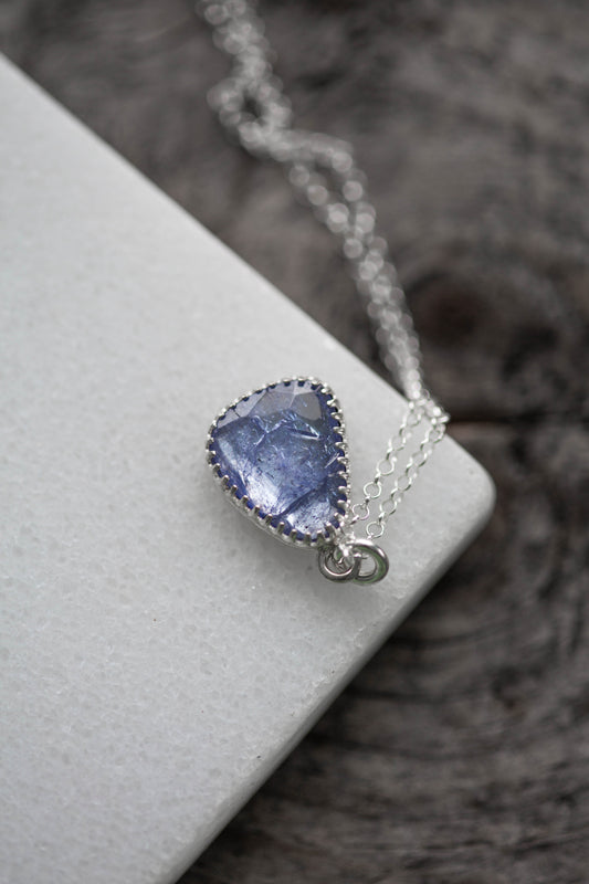 Simple Tanzanite Drop Necklace | #3