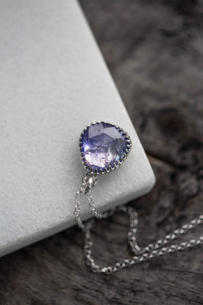 Simple Tanzanite Drop Necklace | #4